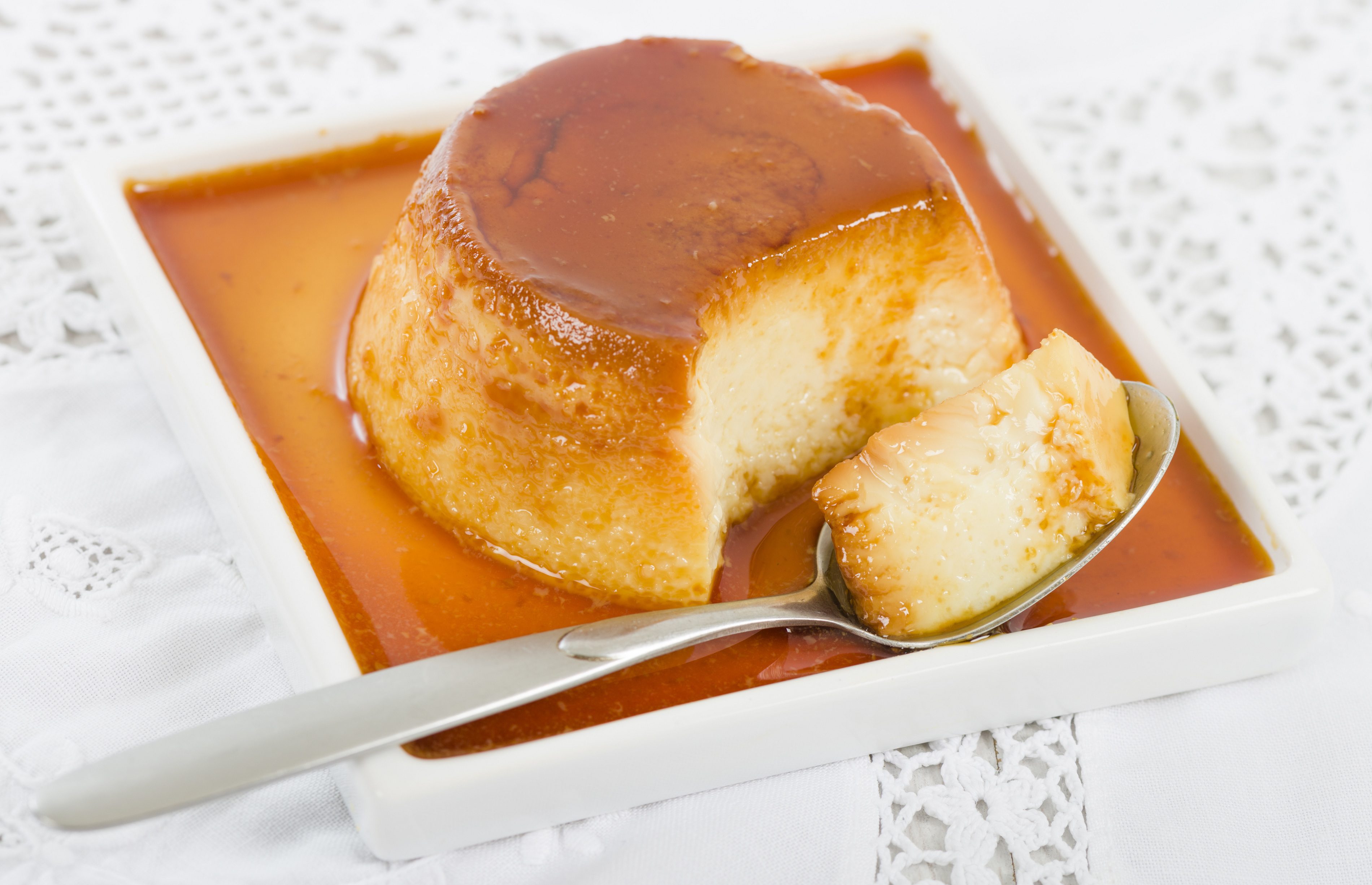 Flan casero al baño maría