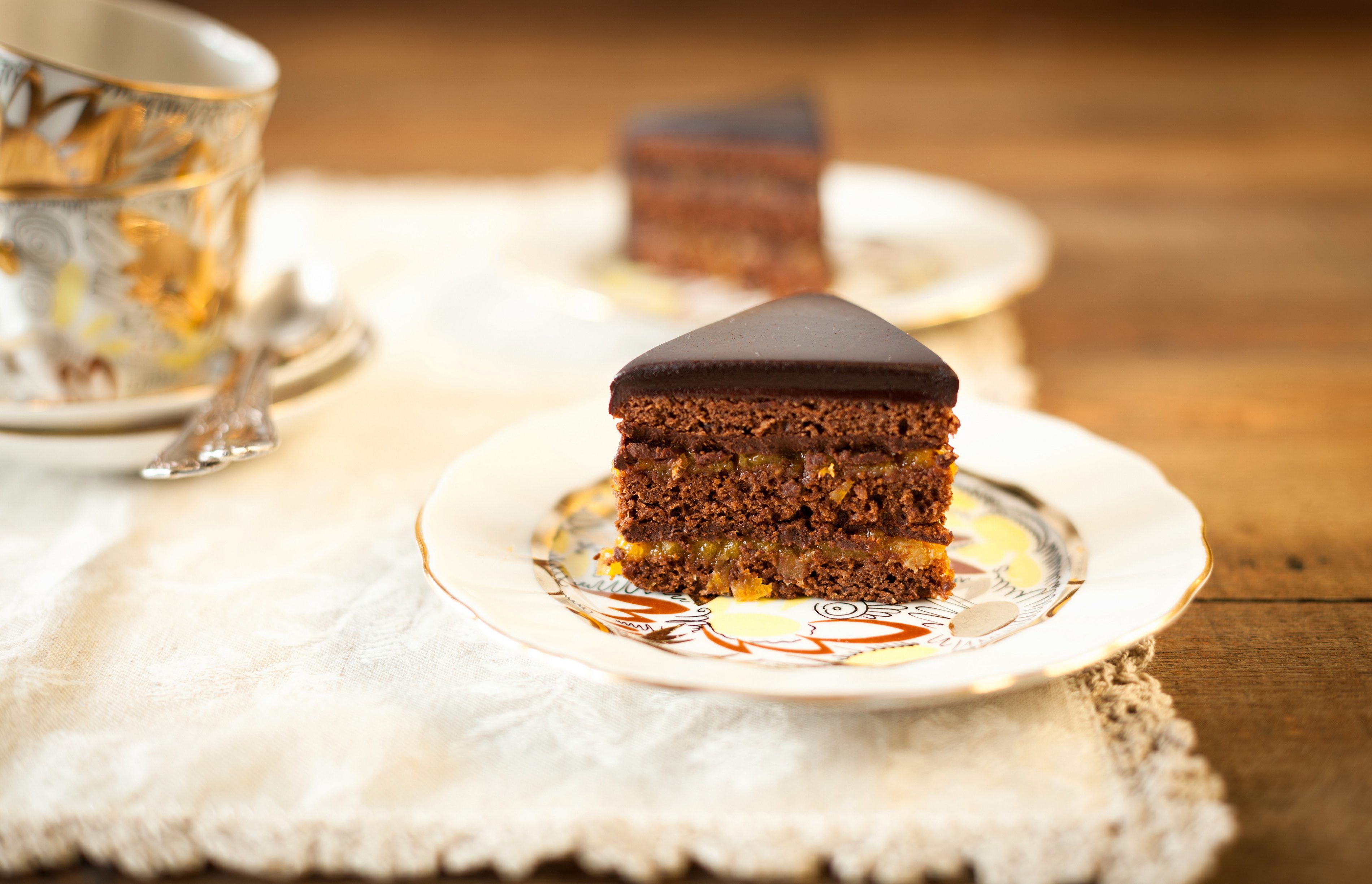 Tarta Sacher en microondas