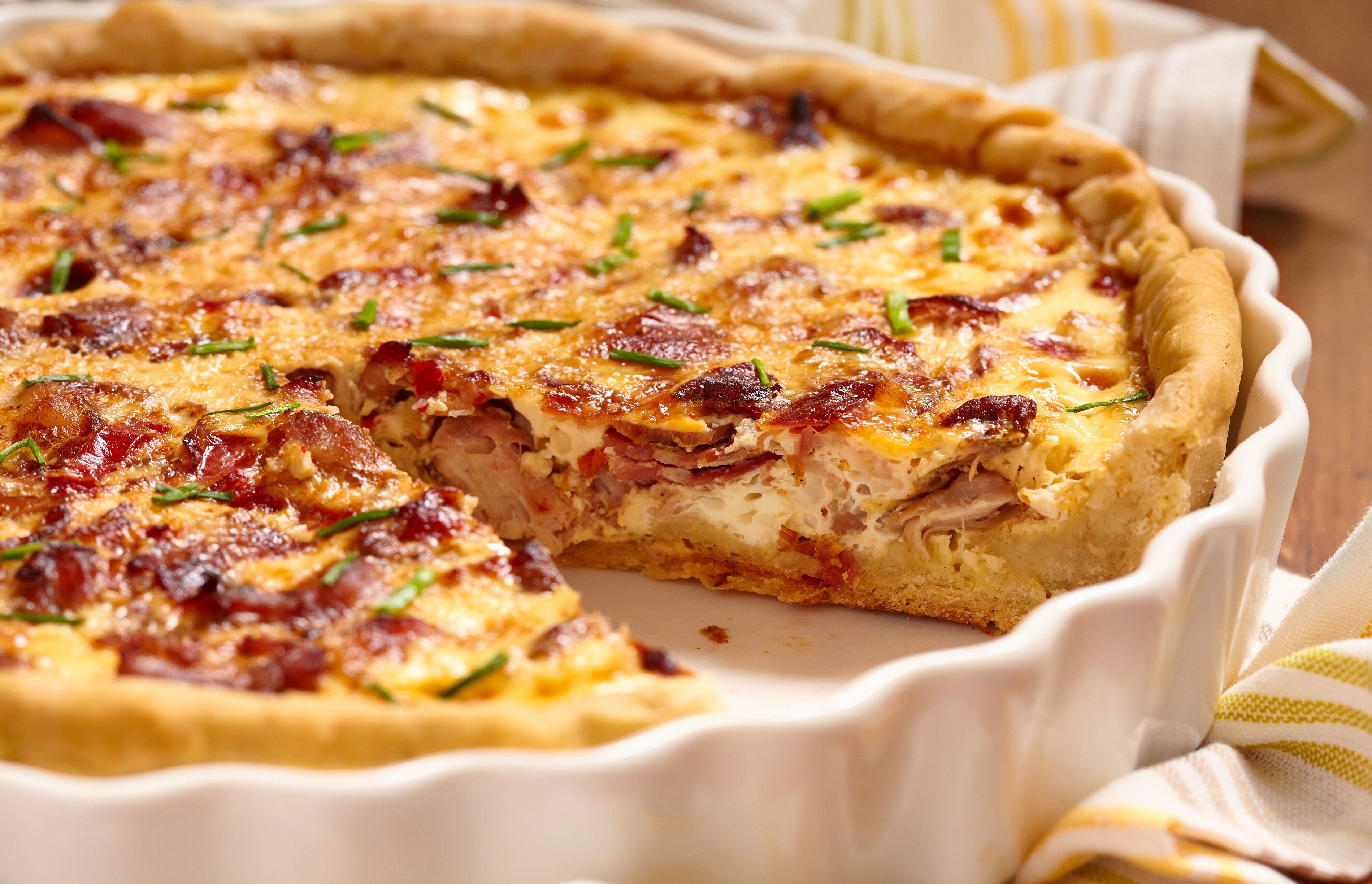 Quiche de calabacín y bacon