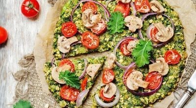 Pizza de kale crujiente