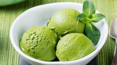 Helado de té verde