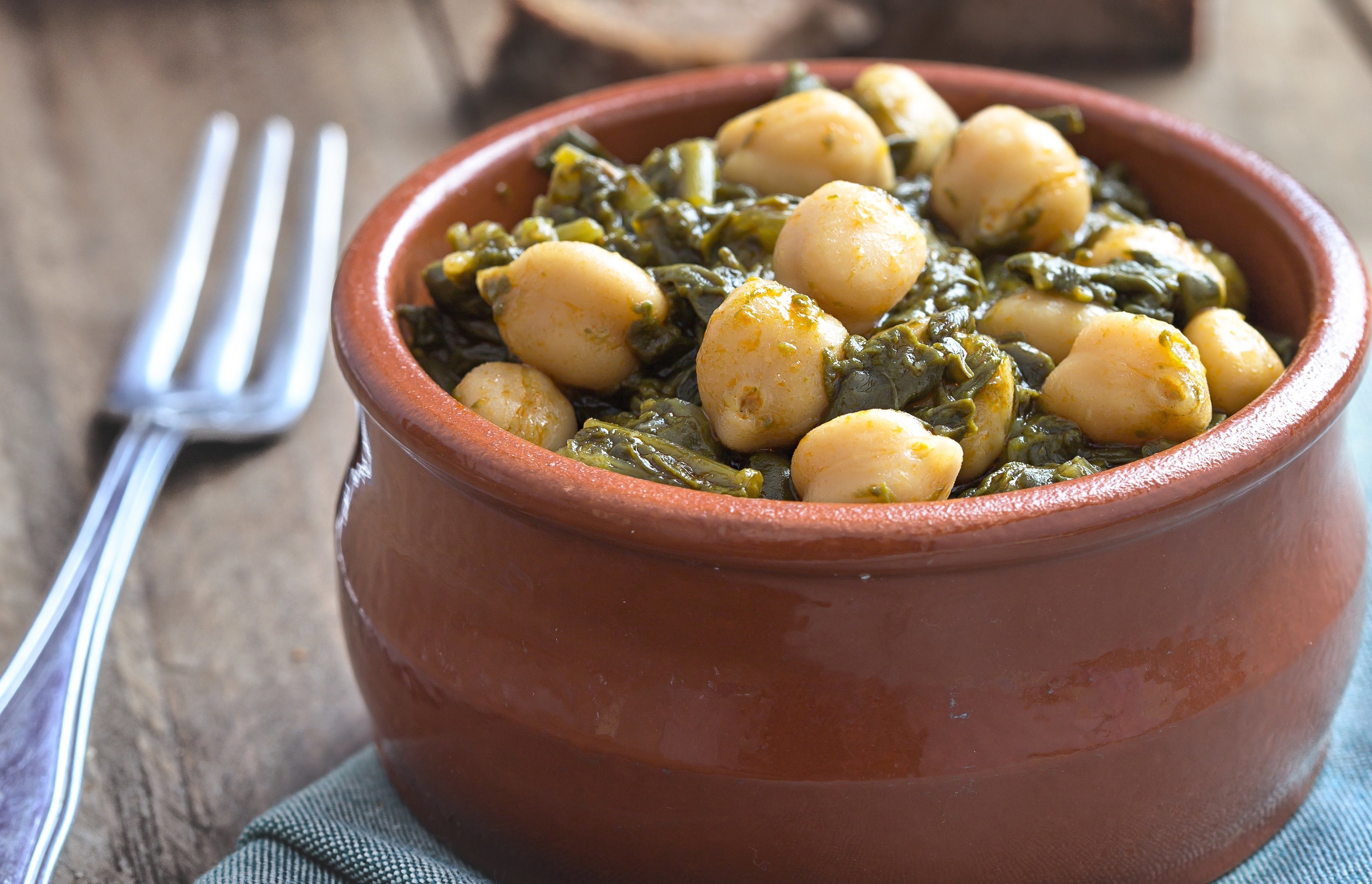 Garbanzos con espinacas