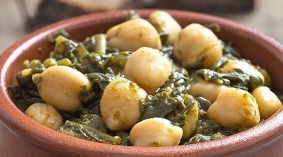 Garbanzos con espinacas