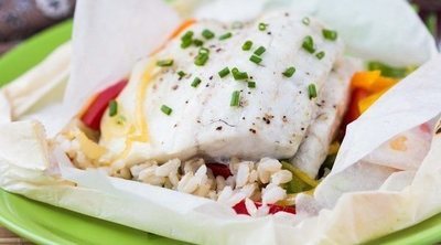 Papillote de bacalao